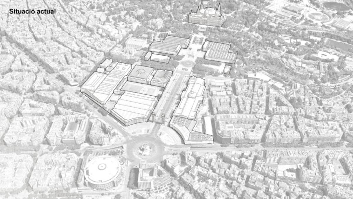 Vista aérea del estado actual de la zona