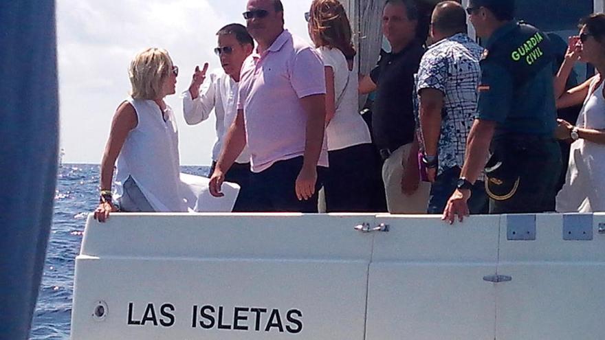 Sánchez, durante la visita la reserva marina de Cabo de Palos e Islas Hormigas