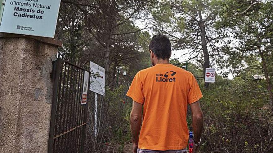 Acció a Lloret per reclamar el dret de pas a Can Juncadella