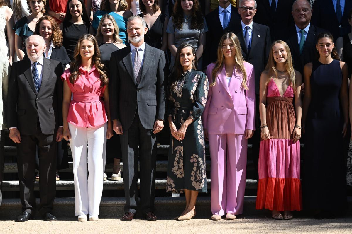 La Princesa Leonor, el Rey Felipe VI, la Reina Letizia y la Infanta Sofía durante la audiencia al Patronato de la Fundación Comité Español de los Colegios del Mundo Unido, en el Palacio de La Zarzuela, a 17 de julio de 2026, en Madrid (España). PATRONATO;FUNDACIÓN;COMITÉ ESPAÑOL;COLEGIOS;FAMILIA REAL José Oliva / Europa Press 17/07/2026. Princesa Leonor;Rey Felipe VI;Reina Letizia;Infanta Sofía;José Oliva;category_code_sho