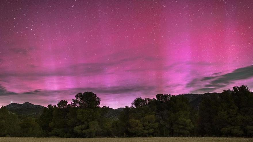 Una increíble aurora boreal, visible desde la Región de Murcia