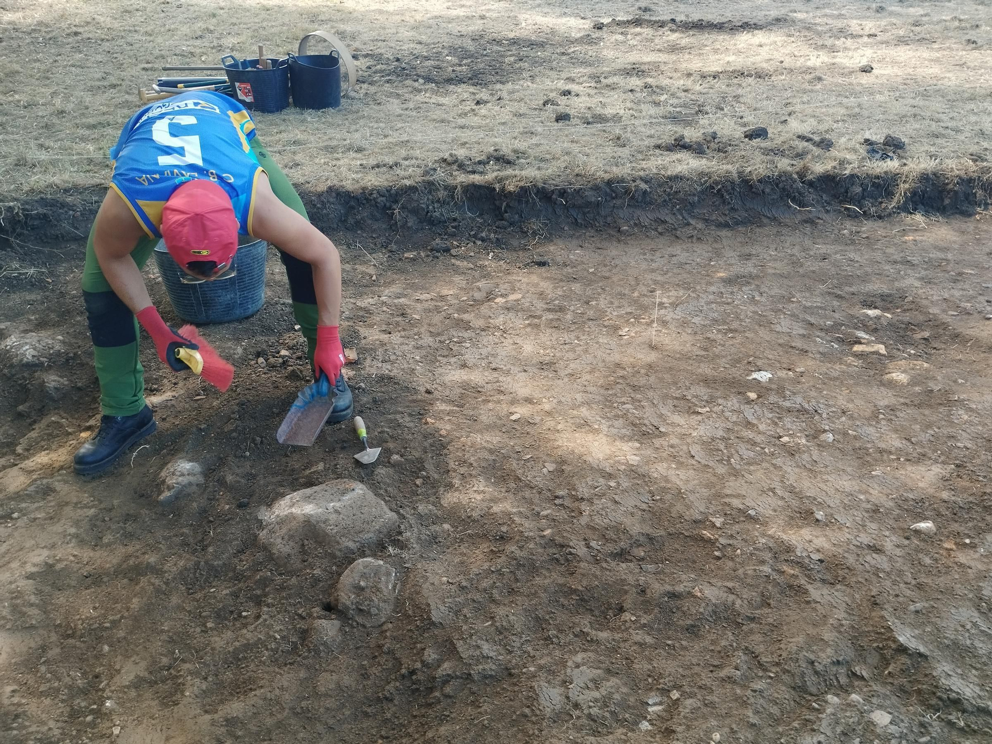 Así ha sido la primera jornada de excavación en Lucus Asturum este 2023