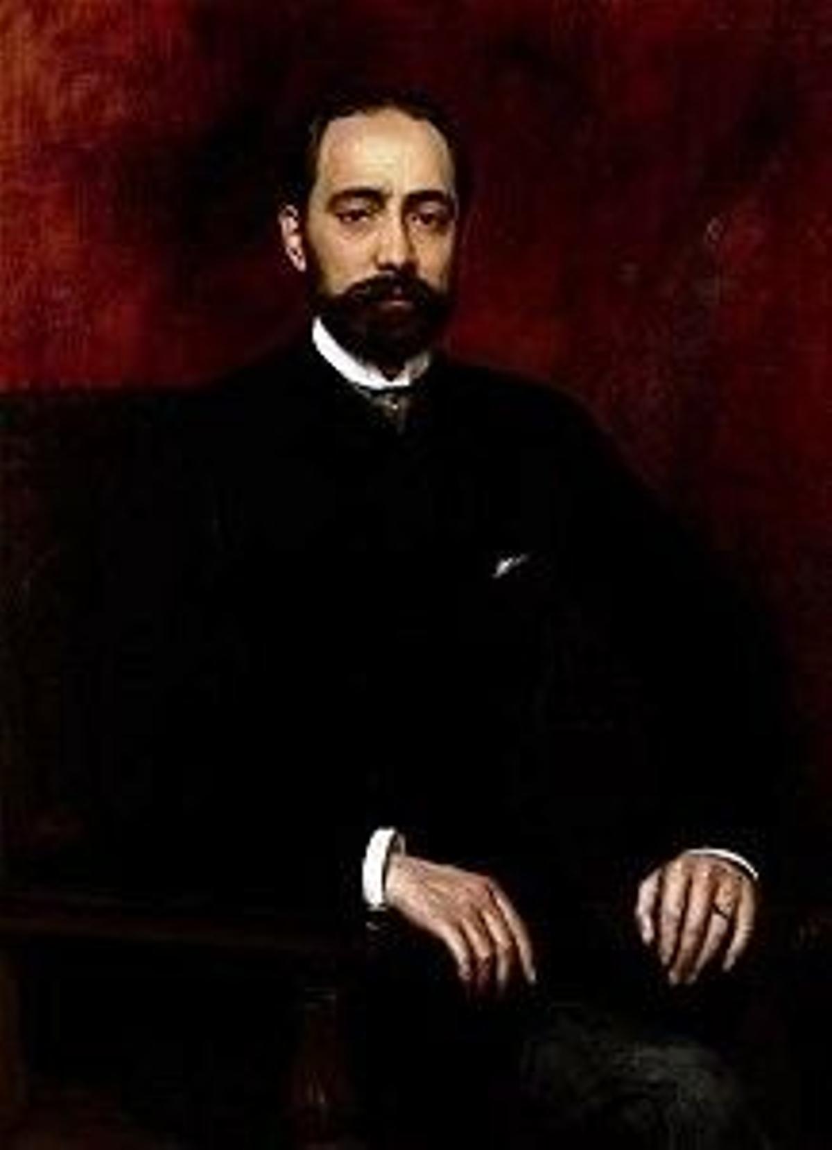 RETRATO DE JOSE POLICARPO SANZ SOUTO.. CUADRO. PINTURA.