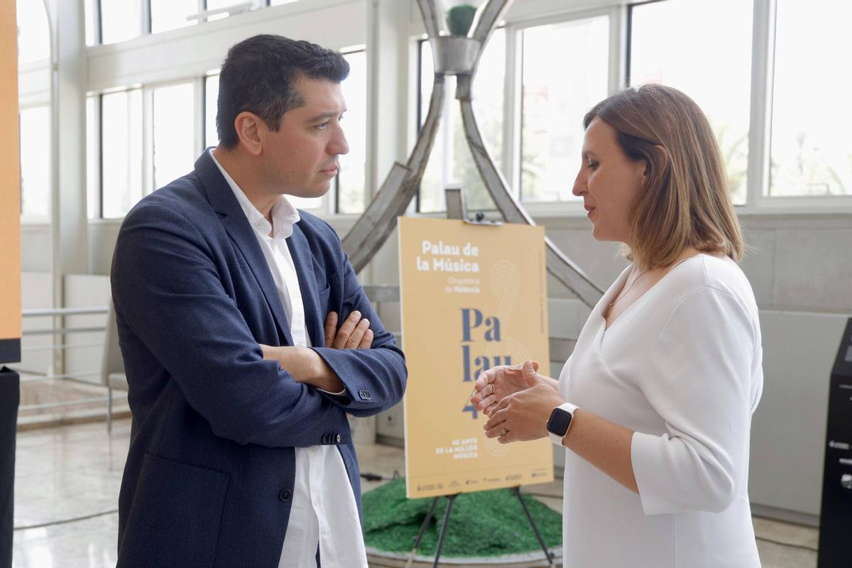 Valencia. Palau de la música 40 aniversario Presentación nueva temporada 2026 2027 Programación en el aniversario del Palau de la música María José Català alcaldesa VLC