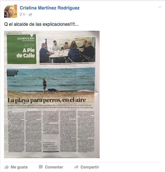 El Facebook de Cristina Martínez