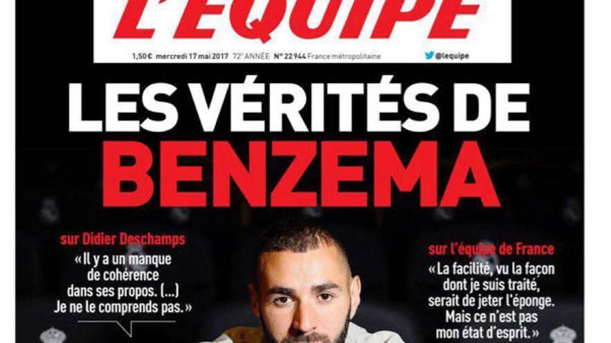 L&#039; Equipe: Benzema reabre el escándalo sexual con Valbuena