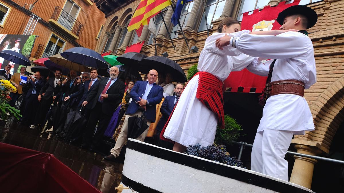Celebración de la fiesta de la vendimia en Cariñena.