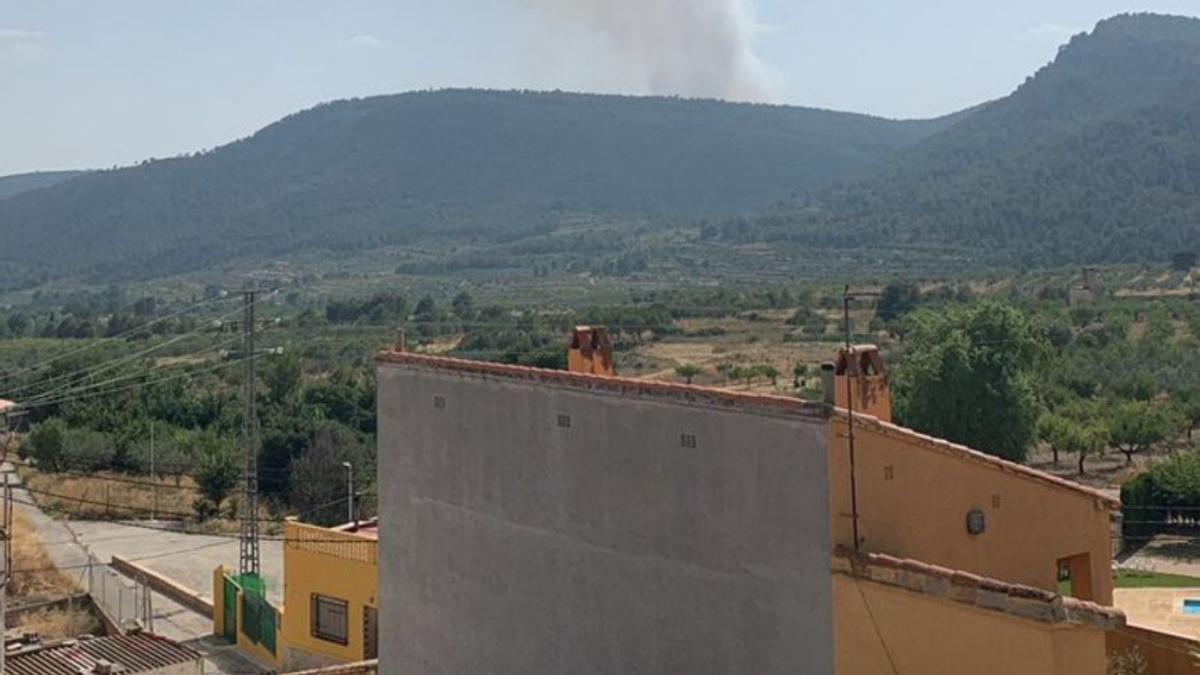 Columna de humo en Calles vista desde Higueruelas. | ANGY
