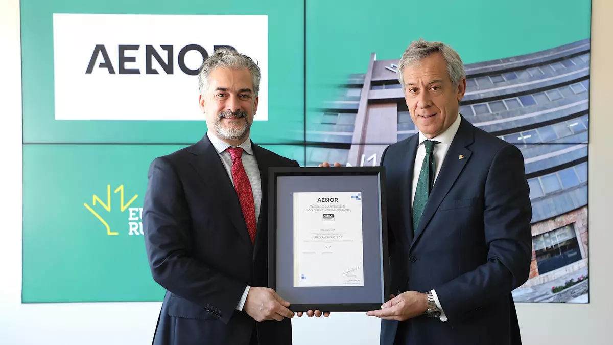 Compromiso y transparencia: Eurocaja Rural recibe la certificación de Buen Gobierno Corporativo de AENOR con la máxima calificación (G++)