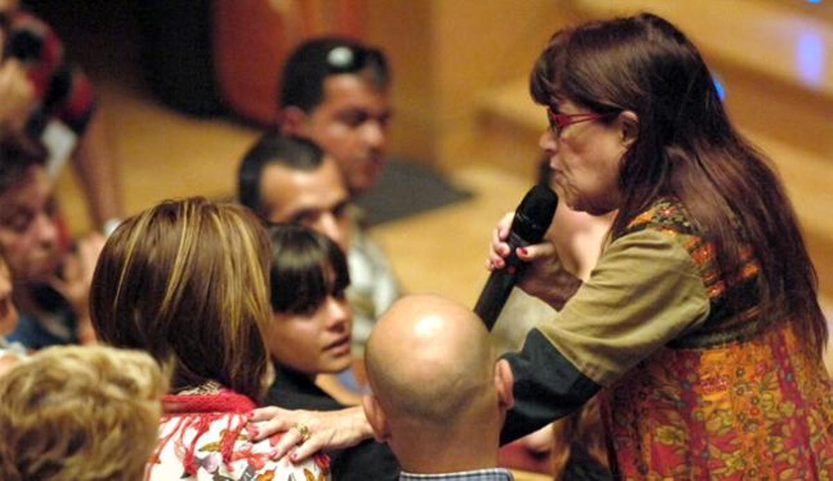 La médium Marilyn Rossner, en la primera edición del Congreso Internacional del Misterio, en ExpoMeloneras. | lp / dlp
