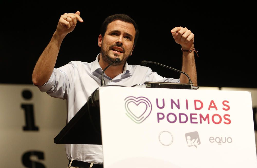 Acto de Unidas Podemos en el Palacio de Ferias de Málaga