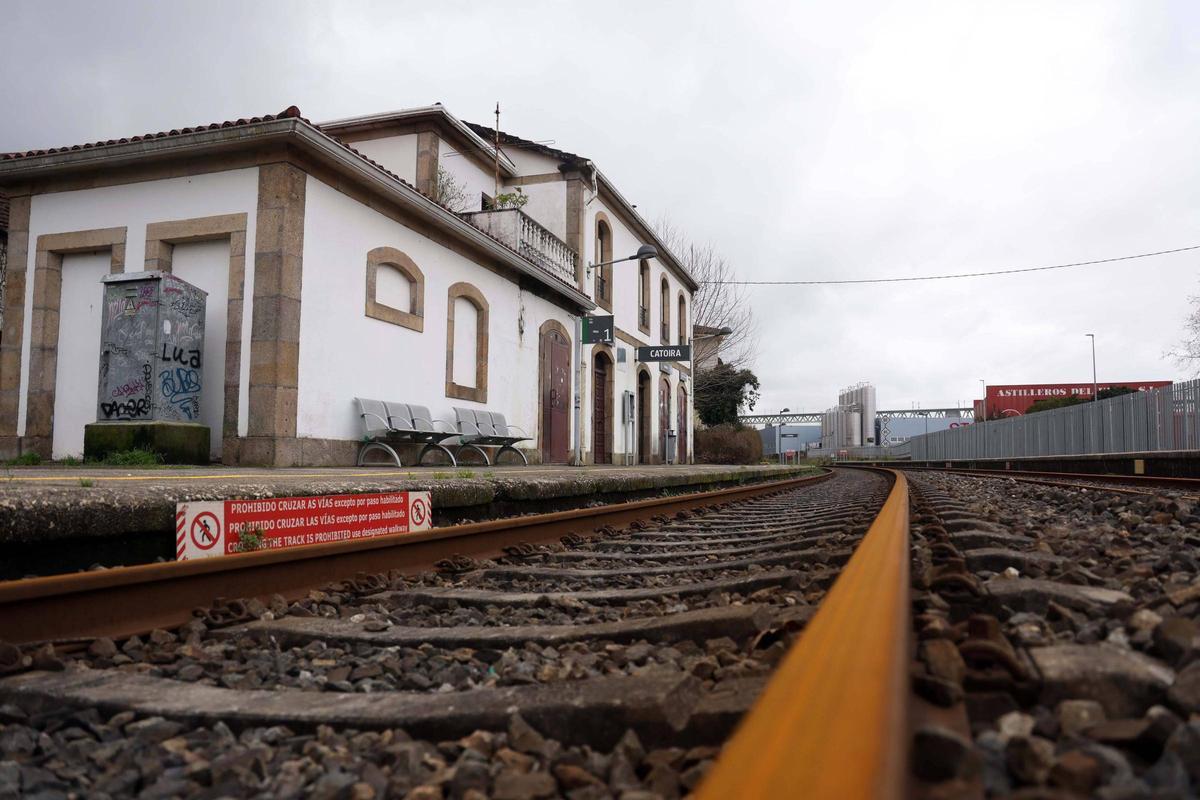 La estación de tren de Catoira.