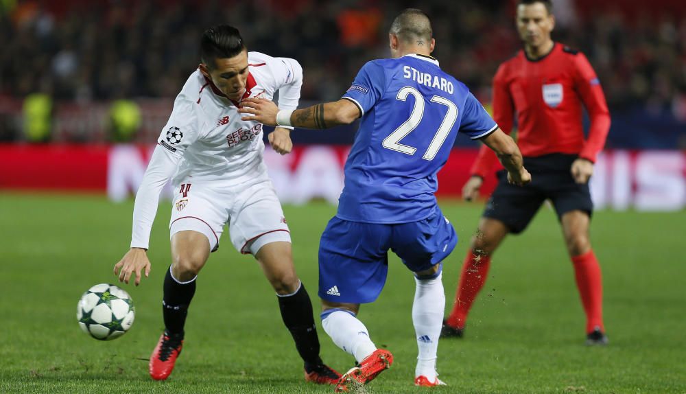 Imágenes del partido entre Sevilla y Juventus.