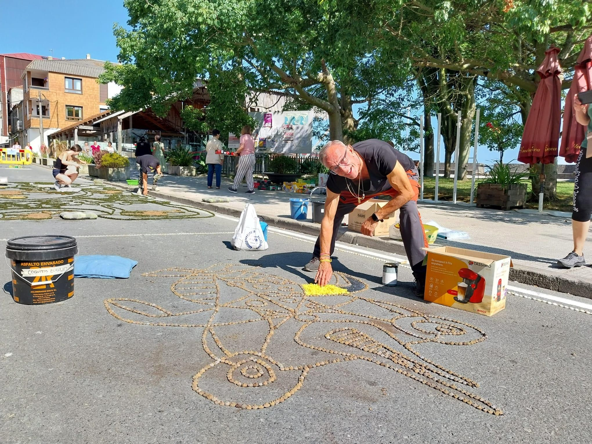 La fiesta de las alfombras florales del Corpus en Bueu (II)