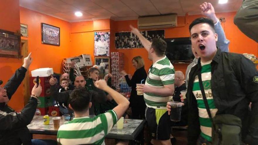 Comienza la invasión de hinchas del Celtic en València