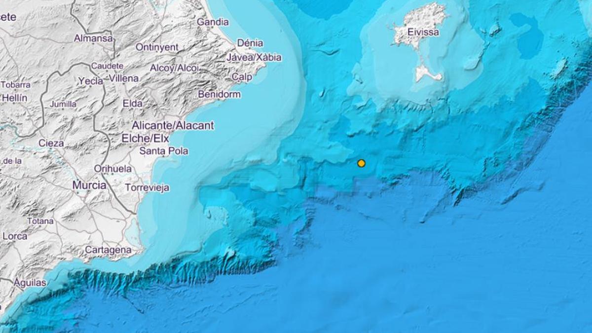 La costa alicantina registra un seísmo de 2,3 grados