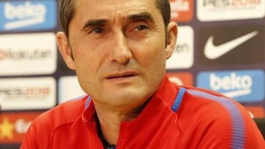 Ernesto Valverde, ayer.