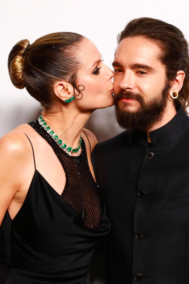 Heidi Klum y su prometido, Tom Kaulitz, en la gala amfAR