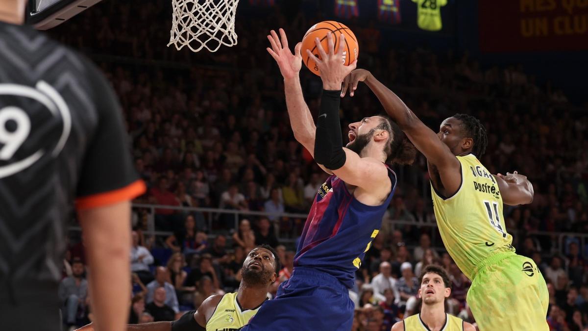 Shengelia fue uno de los destacados del Barça en el duelo ante el Hiopos Lleida