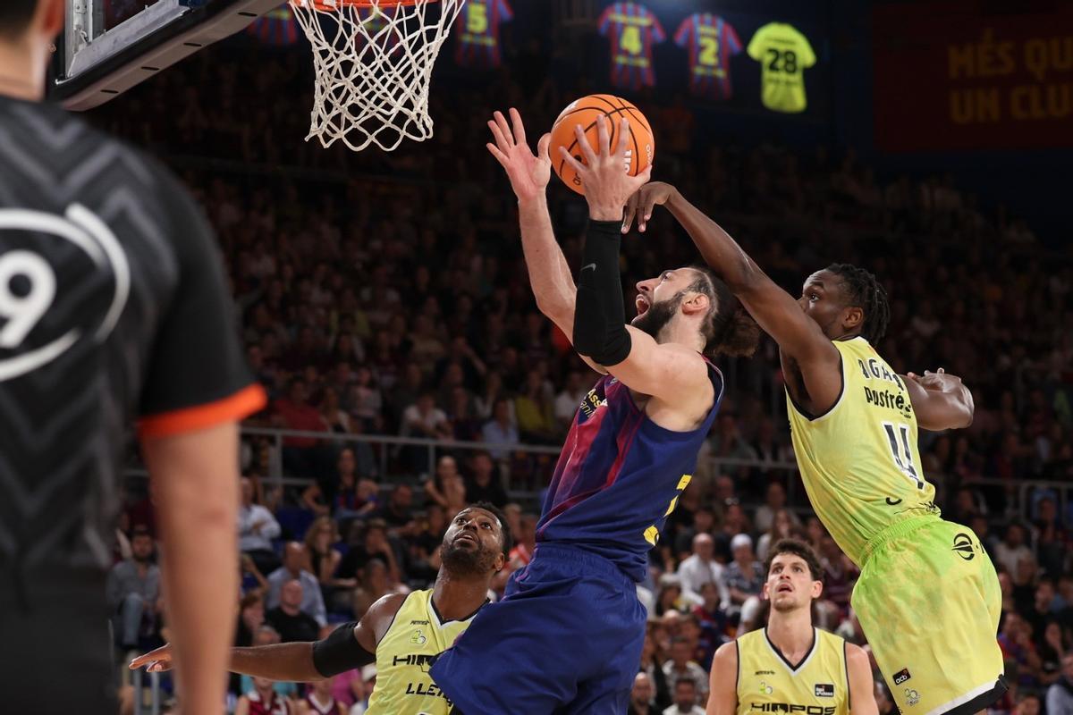 Shengelia fue uno de los destacados del Barça en el duelo ante el Hiopos Lleida
