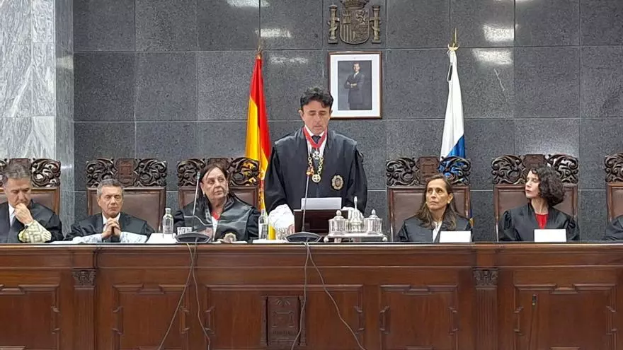 El presidente del TSJC, Juan Luis Lorenzo Bragado, en el acto de apertura del nuevo año judicial
