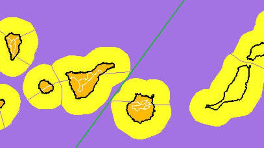 Avisos meteorológicos en Canarias para este lunes.