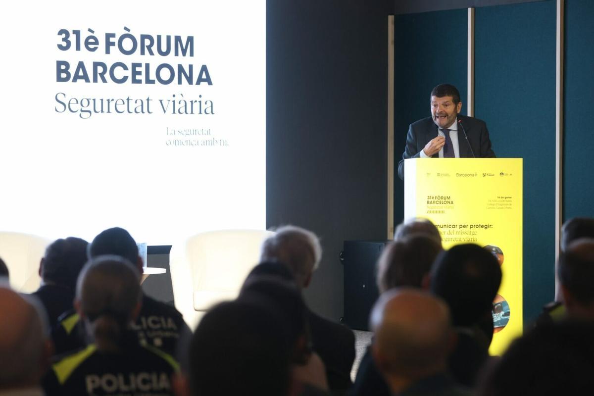 Albert Batlle, durante su intervención este miércoles en el Fòrum de Seguritat Viària