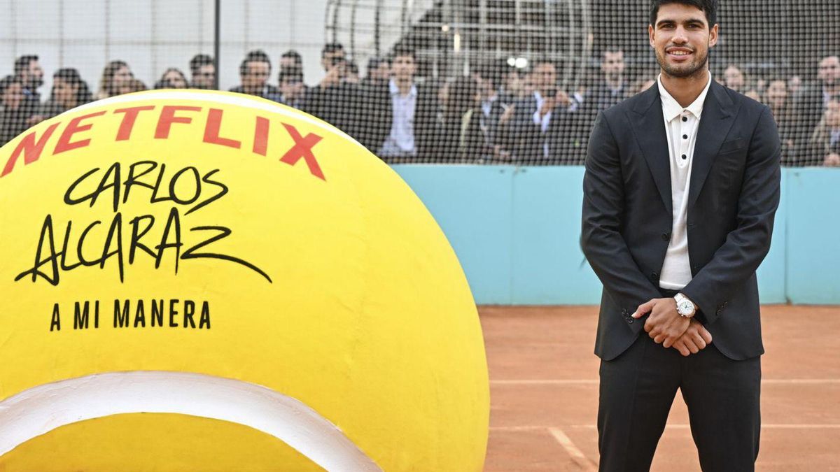 Carlos Alcaraz en la presentación de su documental en Netflix. | FERNANDO VILLAR/EFE
