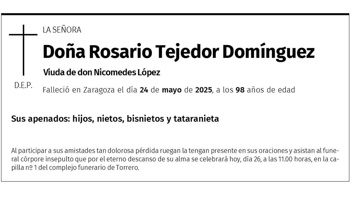 Doña Rosario Tejedor Domínguez