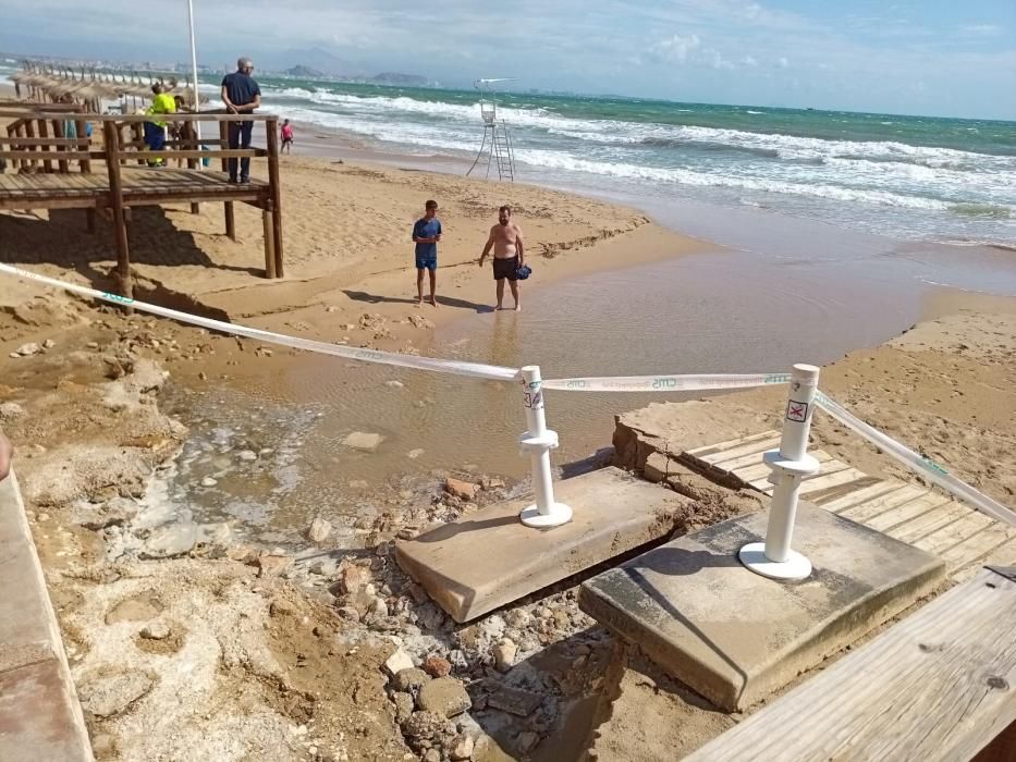 Los efectos de la lluvia en Elche y Santa Pola