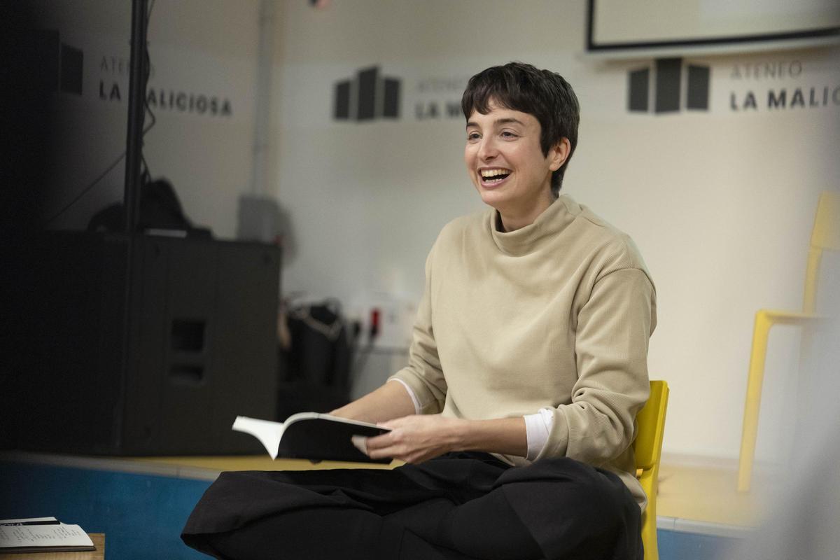 Sandra Delaporte, en la presentación de su libro.