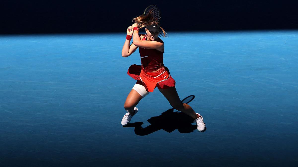 Badosa, durante un punto en el Open de Australia