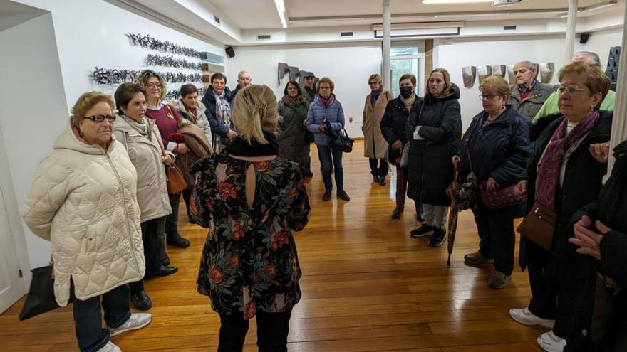 Un colectivo de Foz visita la muestra de Soledad Penalta