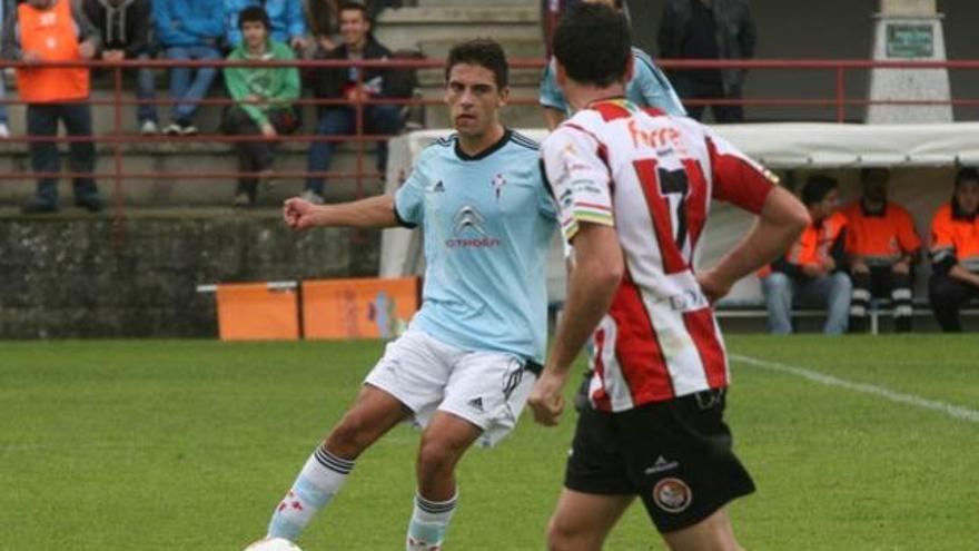 Borja Fernández marcó el gol del Celta B // DE ARCOS