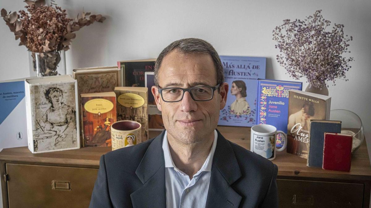 Ell escritor experto en Jane Austen Miguel Ángel Jordán, en Barcelona.