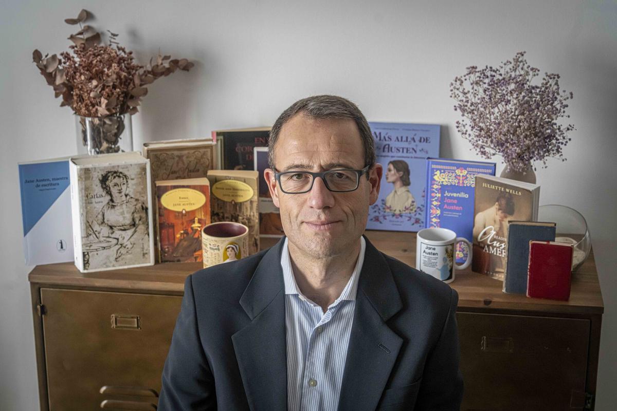 Ell escritor experto en Jane Austen Miguel Ángel Jordán, en Barcelona.
