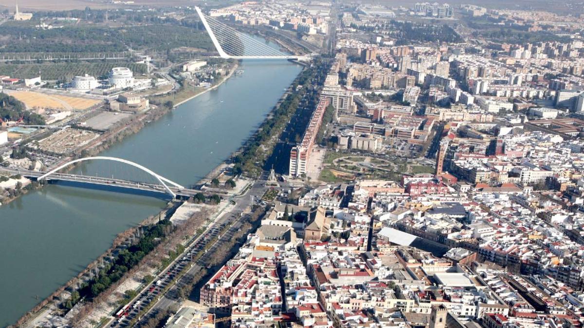 Vista aérea de Sevilla.