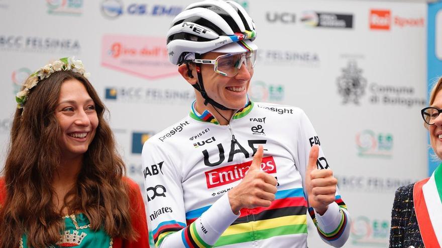 Pogacar vuela con el maillot arcoíris y conquista el Giro de la Emilia