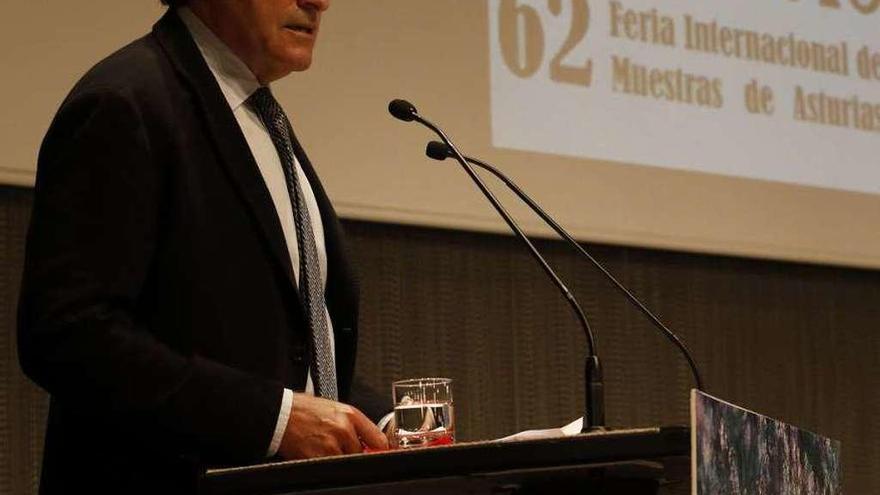 Javier Fernández, ayer, durante su discurso en la inauguración de la Feria.