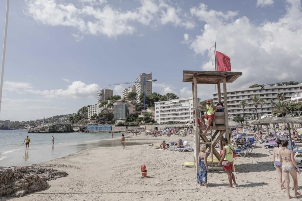 In Cala Major musste am Sonntag (25.9.) der Strand gesperrt werden.