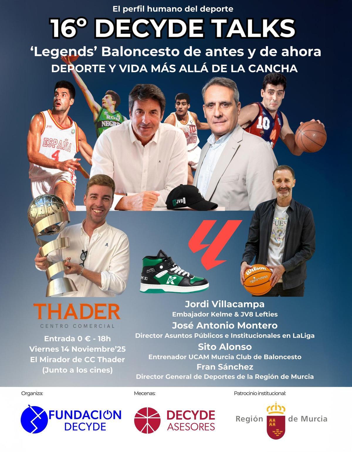 Cartel de la charla que se llevará a cabo en el centro comercial Thader.
