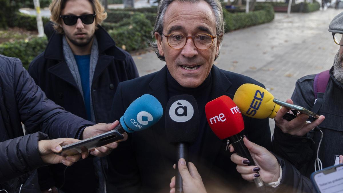 Arturo Torró, el día que comenzó el juicio en València por el 'Caso Tele7'.