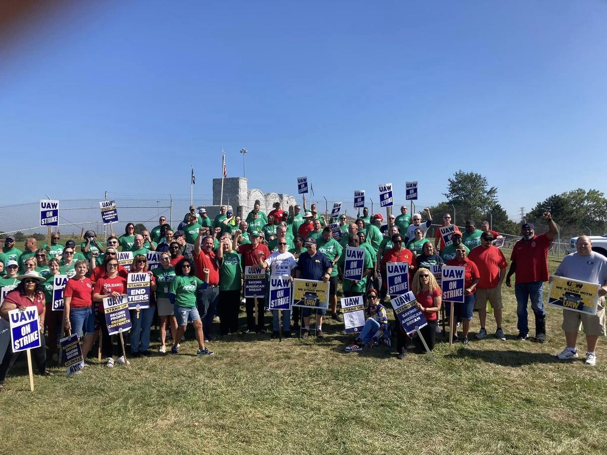 Una de las protestas de UAW durante el paro en EE UU en 2023