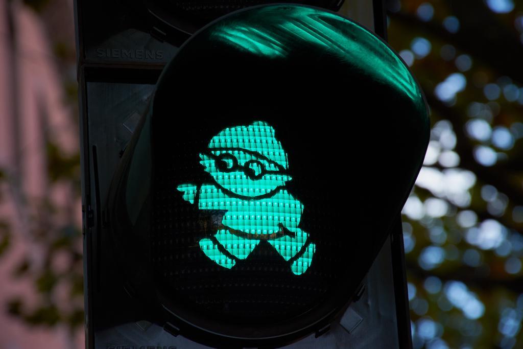 Semáforo en Mainz, Alemania.