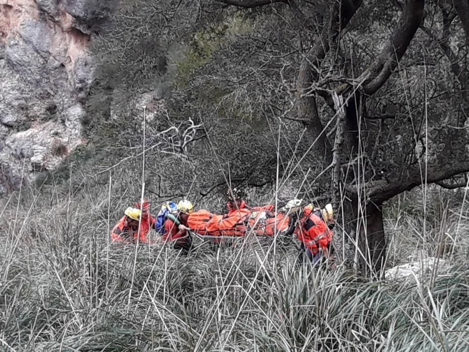 Una escaladora, herida al sufrir una caída cuando prácticaba rápel en Sóller