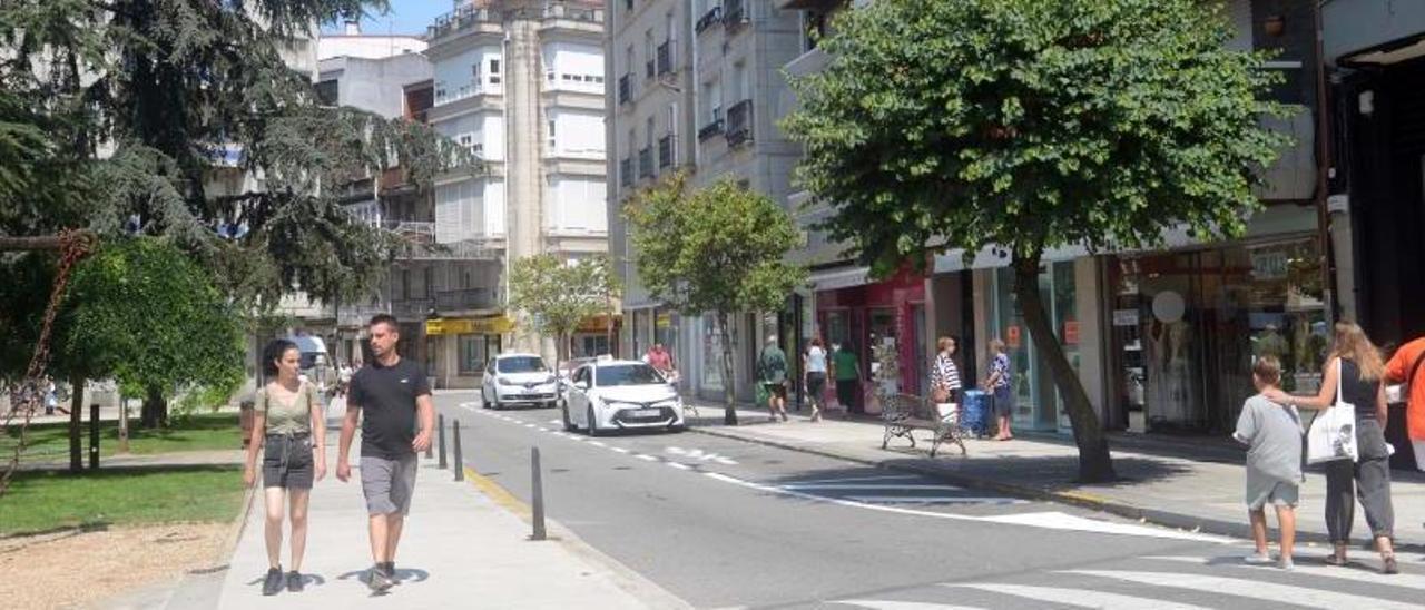 La nueva parada de taxis de la plaza de la Independencia ha suprimido aparcamientos.