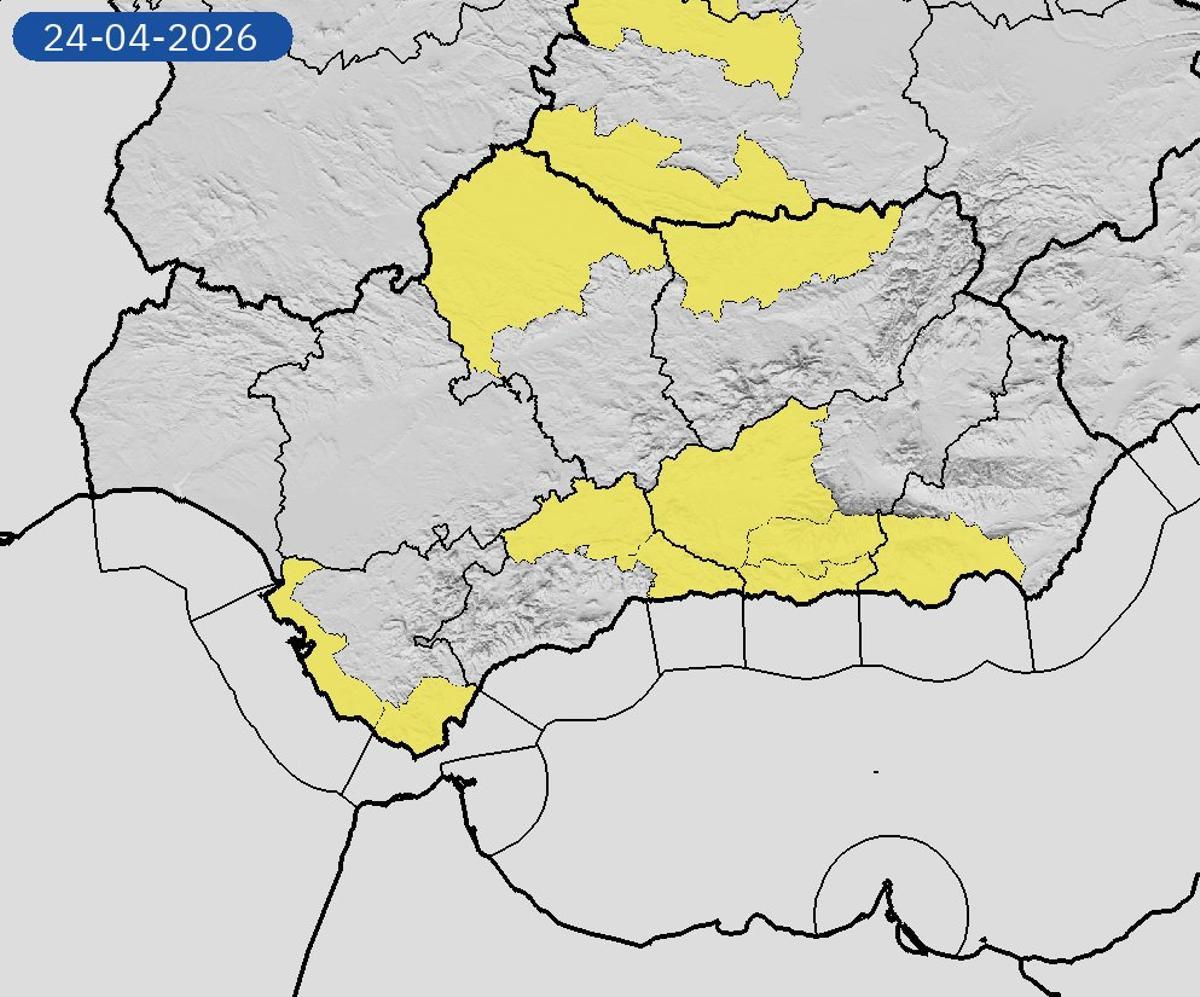 Aviso amarillo por lluvias en Córdoba.