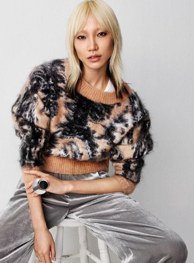 H&M Studio: Pantalón de terciopelo gris
