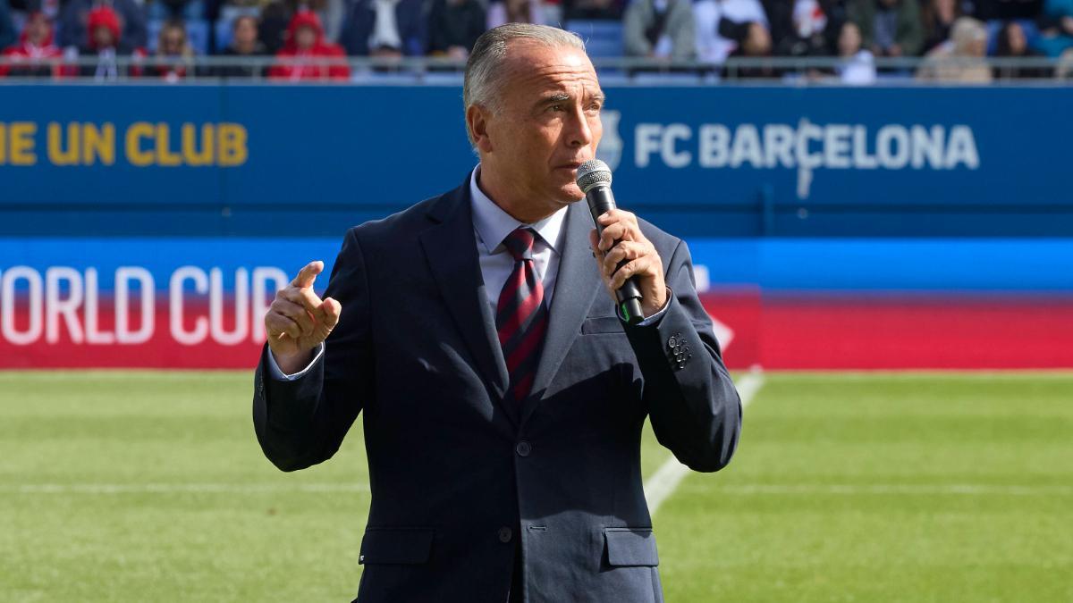 Rafa Yuste, en la inauguración de la Barça Academy World Cup 2026