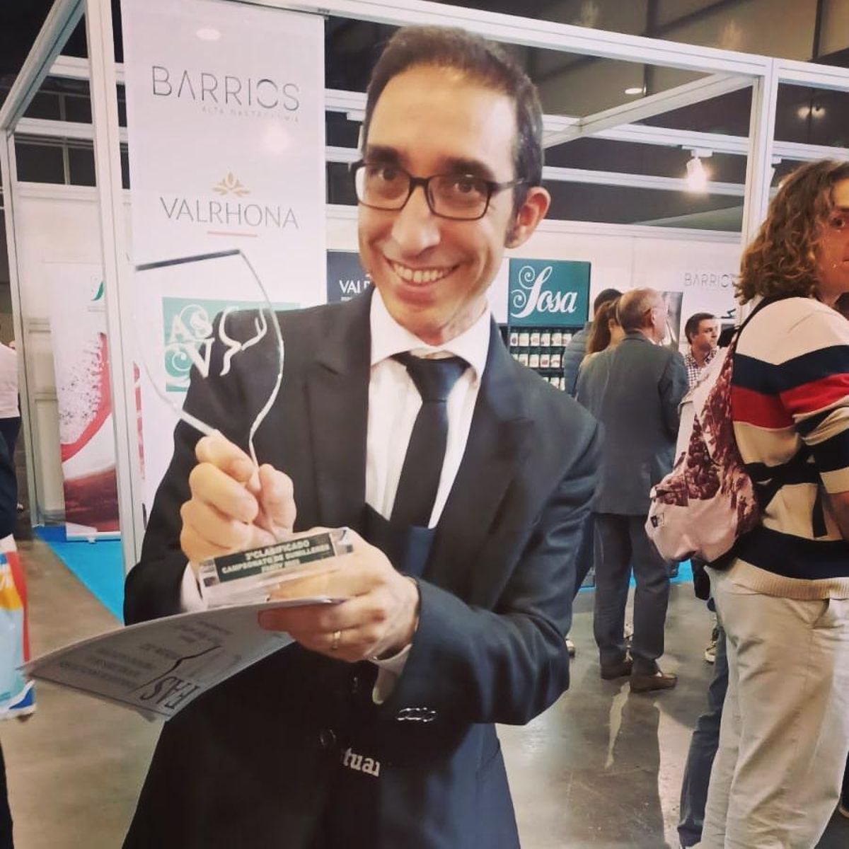 Sergio Rodríguez después de alzarse con el tercer puesto en la pasada feria Gastrónoma.